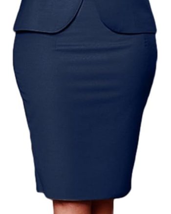 Women 2 Piece Suit Skirt Set Business Office Work Outfit Blazer Jackets Midi Pencil Skirt Suits Plus Size