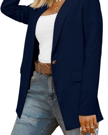 Women Business Casual Blazers with Lined Professional Work Suit Jacket with Pockets