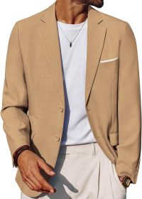 Mens Casual Sport Coats Two Buttons Lightweight Business Sport Blazer
