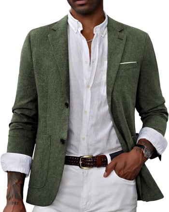 Mens Casual Sport Coat Blazer Two Buttons Lightweight Business Jackets