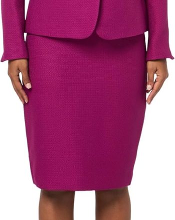 Women Three Button Blazer & Skirt, 2pc Set