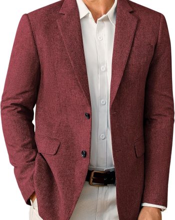 Mens Sport Coats Casual Blazer Two Button Lightweight Business Suit Jacket